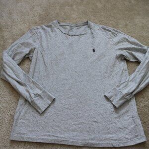 Polo by Ralph Lauren Men's Light Gray Long Sleeve Tee